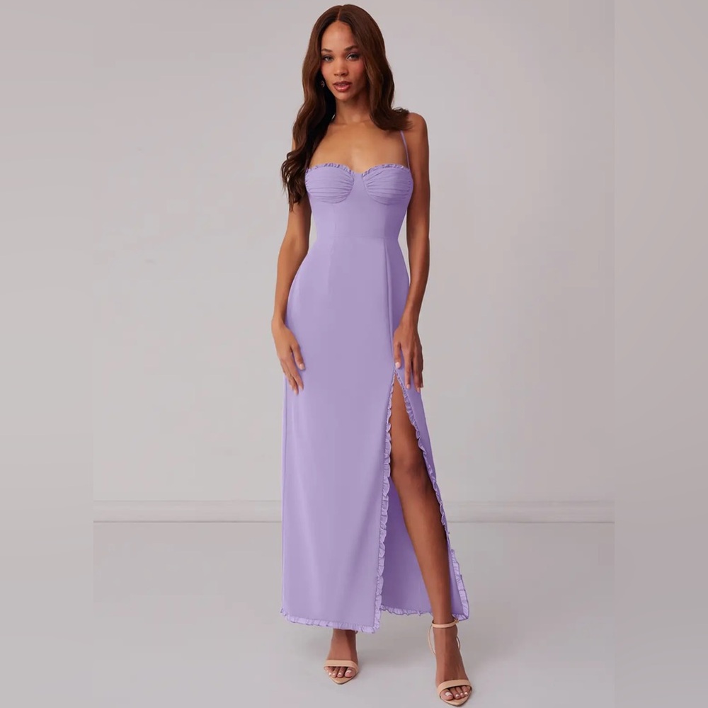 Barbie AZAZIE Lilac Sheath Corset Chiffon Dress Lilac